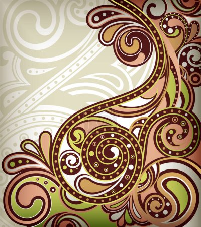 Ilustración de Ilustración vectorial de fondo floral para el diseño - Imagen libre de derechos