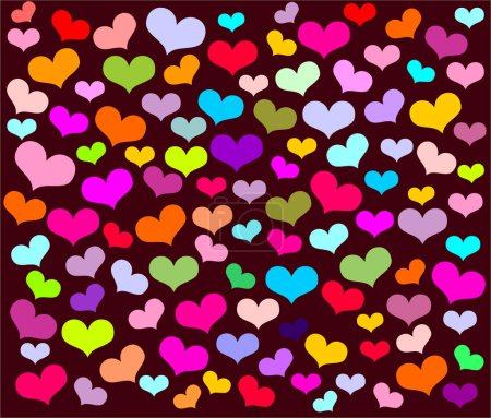 Illustration for Hearts background. valentine 's day. - Royalty Free Image