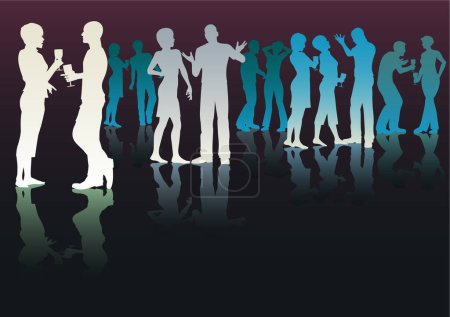 Illustration for Business people silhouettes, vector illustration - Royalty Free Image
