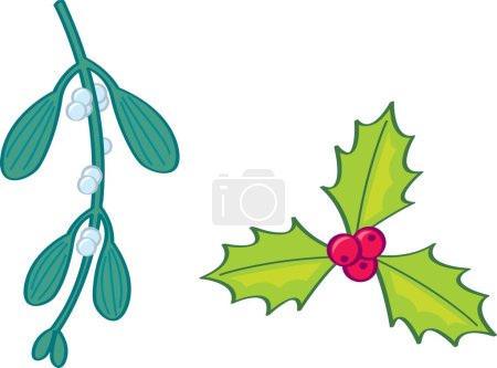 Téléchargez les illustrations : Houx baie, symbole de Noël - en licence libre de droit