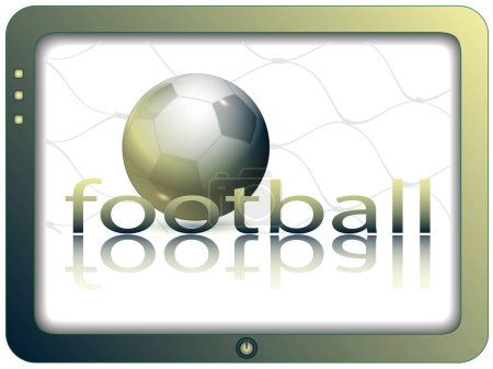 Illustration for Football logo with soccer ball - Royalty Free Image