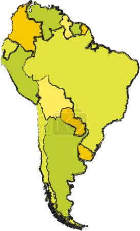 Ilustración de Mapa ecuador sobre el fondo blanco - Imagen libre de derechos
