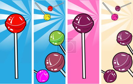 Ilustración de Conjunto de dulces pops - Imagen libre de derechos