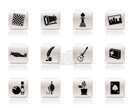 Illustration for Set chess pieces, game, chess, chess, chess, chess board with chess, and icon. vector - Royalty Free Image