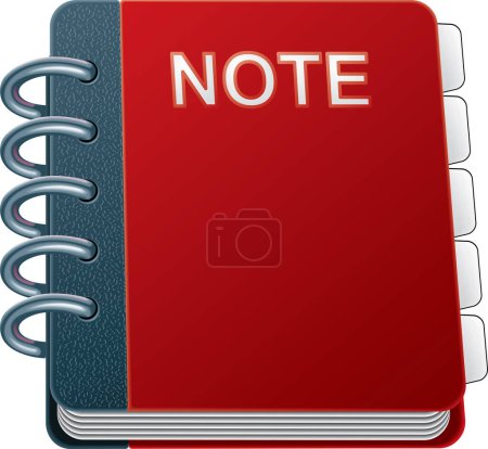 Illustration for Note icon  on white background - Royalty Free Image