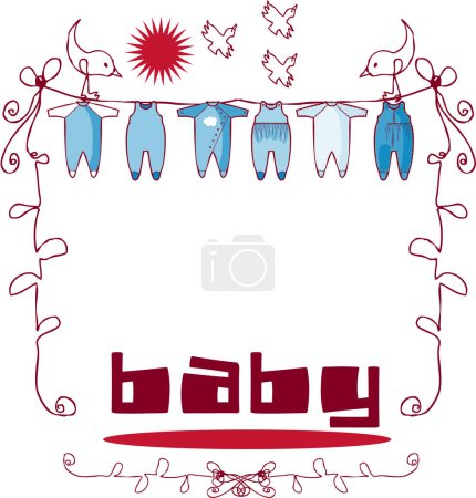 Ilustración de Conjunto de ropa de bebé - Imagen libre de derechos
