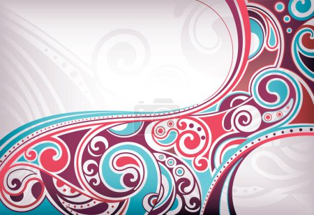 Illustration for Colorful vector floral background - Royalty Free Image