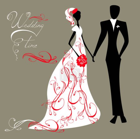 Illustration for Wedding background, vector illustration simple design - Royalty Free Image