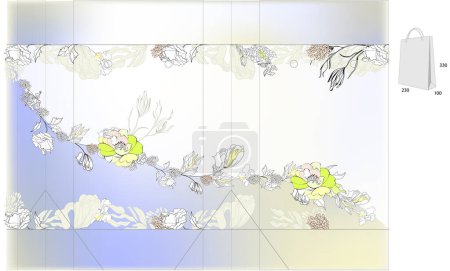 Illustration for Template for decorative bag - Royalty Free Image