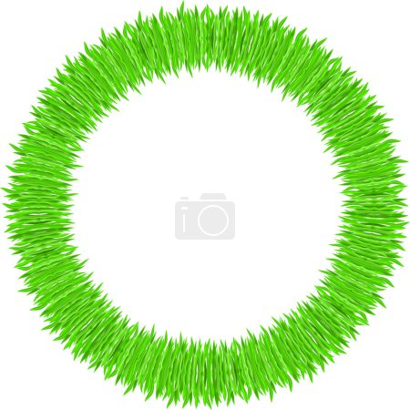 Illustration for Round frame of the green grass - Royalty Free Image