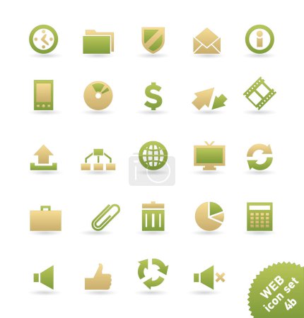 Ilustración de Conjunto de iconos de negocio de diseño plano. ilustración vectorial con iconos y materiales 3d. concepto de negocio e iconos de navegación - Imagen libre de derechos