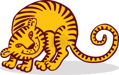 Ilustración de Tigre, ilustración vector moderno - Imagen libre de derechos