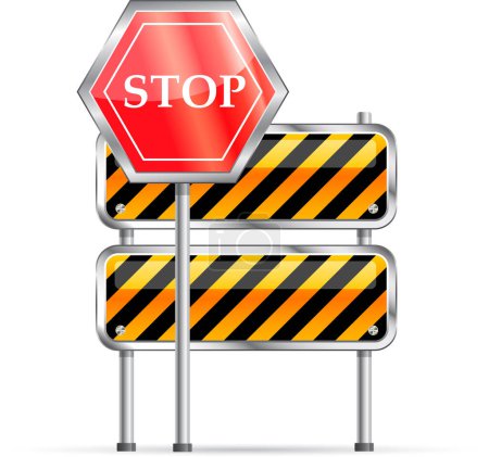 Illustration for Stop sign, modern vector illustration - Royalty Free Image