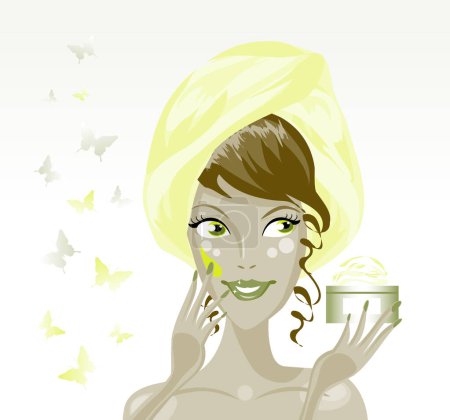 Illustration for Beautiful fashion young woman, modern vector illustration - Royalty Free Image