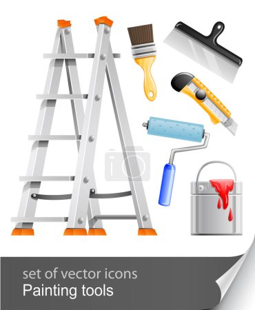 Illustration for Vector realistic set of construction tools - Royalty Free Image