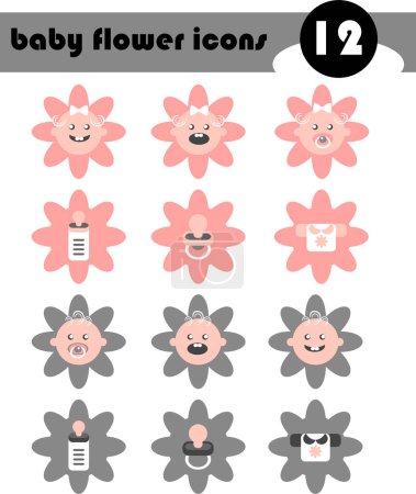 Illustration for Baby flowers cartoon icon, vector illustration - Royalty Free Image