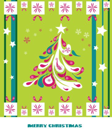 Illustration for Abstract merry christmas greeting background with special objects - Royalty Free Image