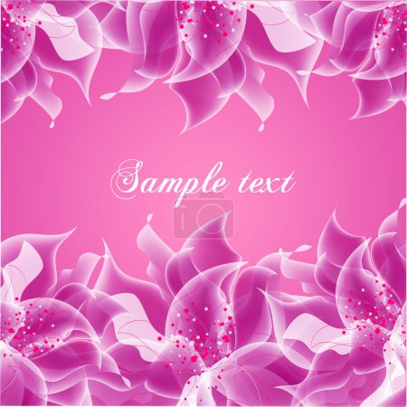 Illustration for Pink flower background vector illustration - Royalty Free Image