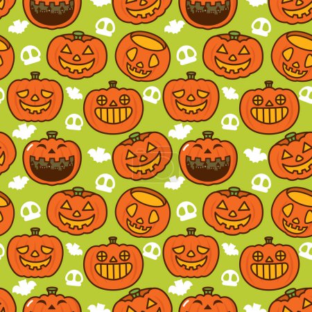 Illustration for Pumpkin seamless pattern, vector illustration - Royalty Free Image