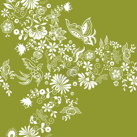 Illustration for Abstract seamless floral background - Royalty Free Image