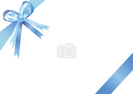 Ilustración de Lazo azul sobre fondo blanco - Imagen libre de derechos