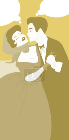 Illustration for Bride and groom, wedding couple - Royalty Free Image