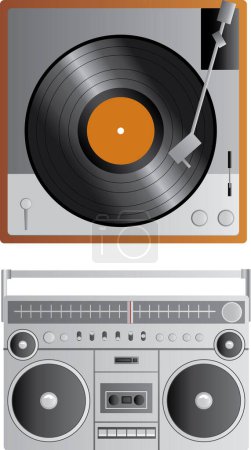 Illustration for Vinyl record, vector illustration on a white background. - Royalty Free Image