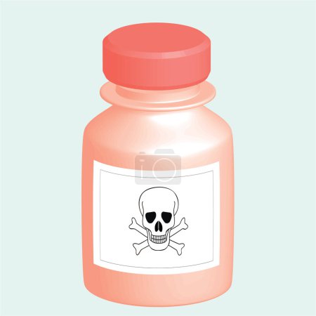 Ilustración de Botella para el veneno químico, ilustración del vector - Imagen libre de derechos