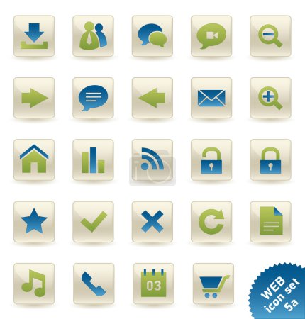 Illustration for Business web icons for user interface design - Royalty Free Image