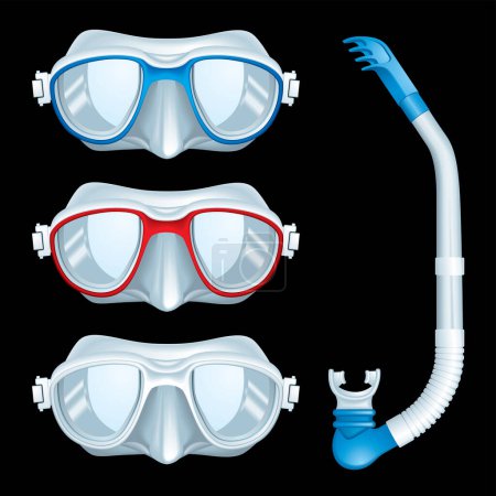 Illustration for Diving equipment, modern vector illustration - Royalty Free Image