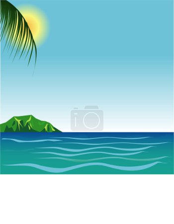 Illustration for Vector Illustration of Beach Background - Royalty Free Image