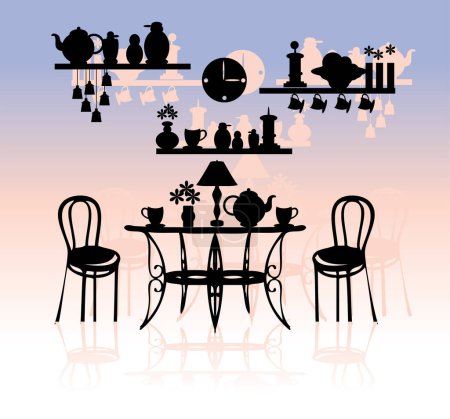 Illustration for Table set in the restaurant - Royalty Free Image