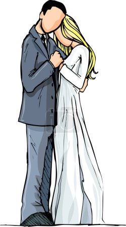 Illustration for Vector illustration of a couple - Royalty Free Image
