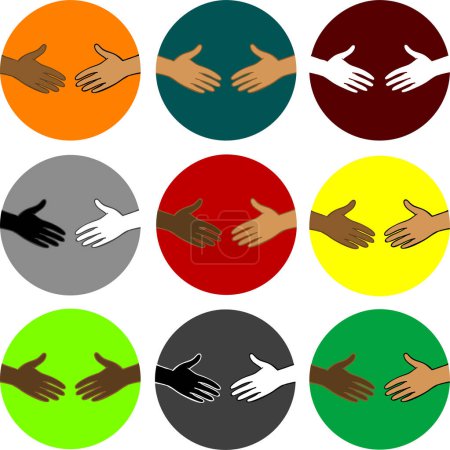 Illustration for Vector illustration of the hands of people. - Royalty Free Image