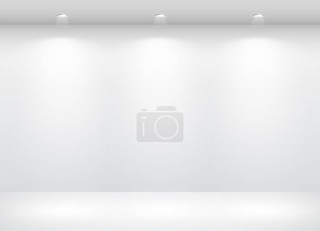 Illustration for Empty white wall background, modern vector illustration - Royalty Free Image