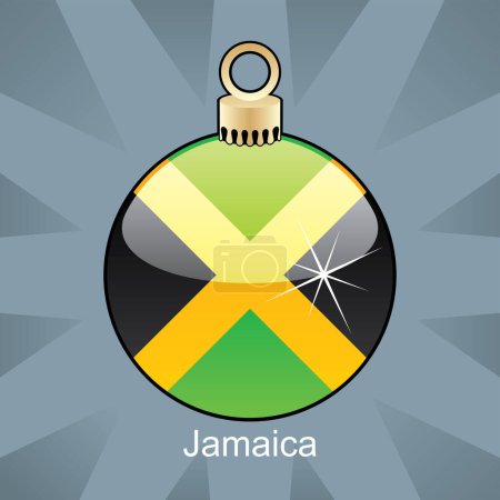 Ilustración de Bandera de jamaica in ball, vector moderno ilustración - Imagen libre de derechos