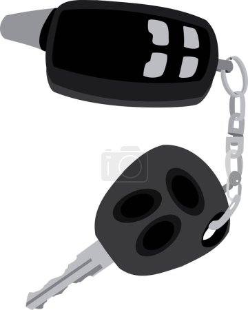 Illustration for Keys of car icon, cartoon style - Royalty Free Image