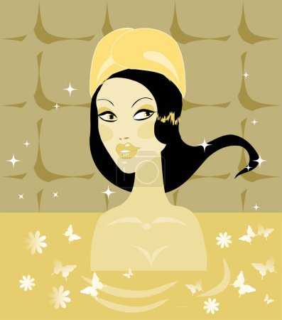 Illustration for Vector illustration of the woman - Royalty Free Image