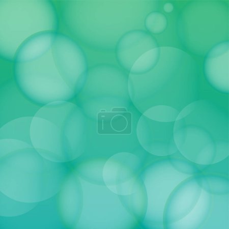 Ilustración de Fondo abstracto - Burbujas sobre fondo de gradiente azul - Imagen libre de derechos