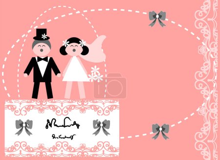 Illustration for Wedding invitation on the bride - Royalty Free Image