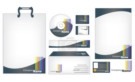 Illustration for Business corporate identity set for your company, vector illustration - Royalty Free Image