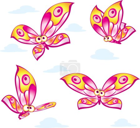 Illustration for Vector butterfly collection. vector set - Royalty Free Image