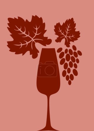 Téléchargez les illustrations : Vin et raisin design sur fond blanc, illustration vectorielle - en licence libre de droit