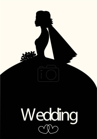 Téléchargez les illustrations : Illustration vectorielle d'une mariée - en licence libre de droit