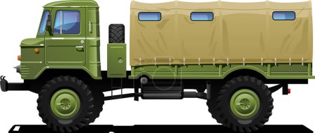 Ilustración de Vehículo militar - ilustración sobre el fondo blanco - Imagen libre de derechos