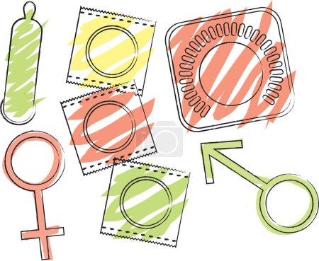 Téléchargez les illustrations : Signes de genre sous la forme d'un homme - en licence libre de droit