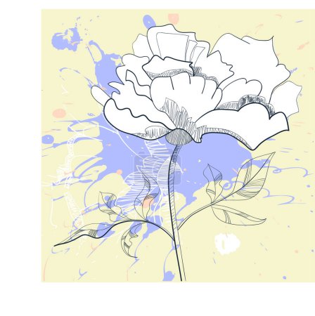 Téléchargez les illustrations : Fond floral abstrait, illustration vectorielle - en licence libre de droit