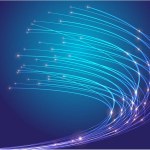 Abstract Background - Optical Fibers on Dark Blue Background