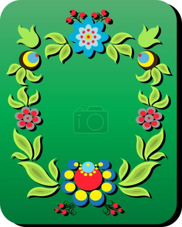 Illustration for Frame of flowers and leafs - Royalty Free Image