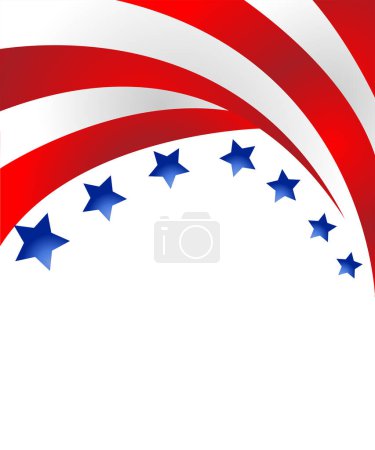 Téléchargez les illustrations : Illustration vectorielle du fond du drapeau des Etats-Unis - en licence libre de droit